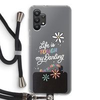 Tough Life: Samsung Galaxy A32 5G Transparant Hoesje met koord