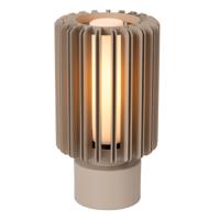 Lucide LAMBRES - Tafellamp - Ø 15 cm - 1xE27 - Taupe