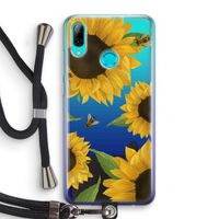 Sunflower and bees: Huawei P Smart (2019) Transparant Hoesje met koord