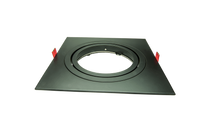 AR111 armatuur inbouw 1 voudig 180mm zwart vierkant 148-034-7 Tronix - thumbnail