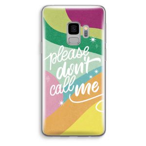 Don't call: Samsung Galaxy S9 Transparant Hoesje