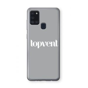 Topvent Grijs Wit: Samsung Galaxy A21s Transparant Hoesje