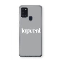 Topvent Grijs Wit: Samsung Galaxy A21s Transparant Hoesje Topvent Grijs Wit: Samsung Galaxy A21s Transparant Hoesje