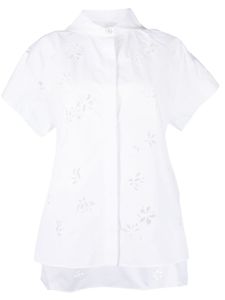 Jil Sander chemise à perforations - Blanc