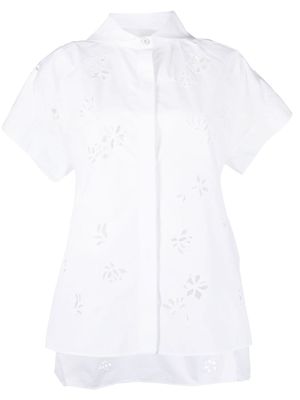 Jil Sander chemise à perforations - Blanc