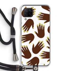 Hands dark: Huawei P40 Lite Transparant Hoesje met koord