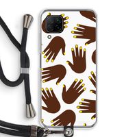 Hands dark: Huawei P40 Lite Transparant Hoesje met koord