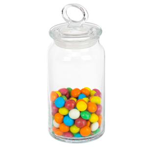 Snoeppot/voorraadpot met luchtdichte sierlijke deksel - voedsel - glas - 860 ml - D10 x H19 cm