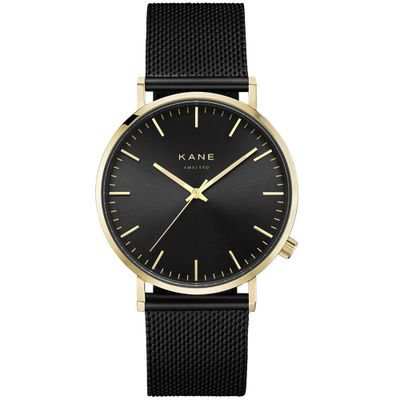 Kane Gold Club Black Mesh Horloge Kane Gold Club Black Mesh Horloge