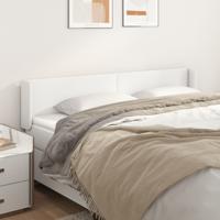 Hoofdbord met randen 203x16x78/88 cm kunstleer wit