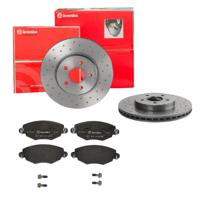 Remmenset, remschijf BREMBO, Remschijftype: Geperforeerd / Geventileerd, Inbouwplaats: Vooras, u.a. für Ford, Jaguar - thumbnail