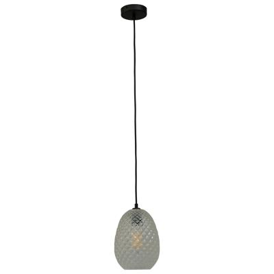 Masterlight Zwarte pendel hanglampPineapple met helderglas - 2290-05-00