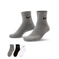 Nike Everyday Lightweight Sportsokken 3-Pack Multicolor Grijs Zwart Wit - thumbnail