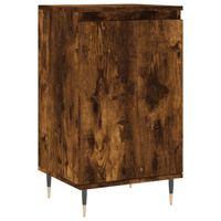 The Living Store Dressoir - Gerookt eiken - 40 x 35 x 70 cm - Bewerkt hout