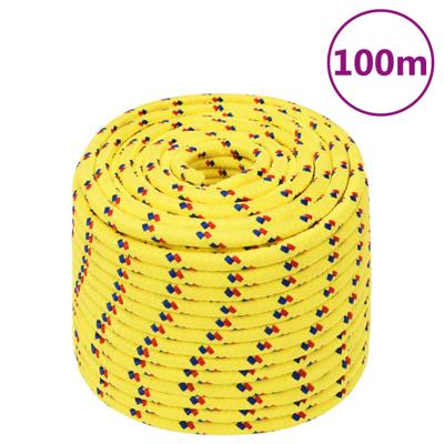 Boottouw 14 mm 100 m polypropyleen geel