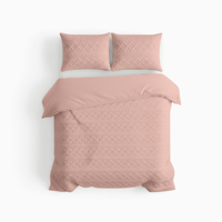 Dekbedovertrek Teddy Jacquard - Roze - Lits-Jumeaux (240x220 Cm) - Roze Microvezel Teddy - Patroon - Zydante - Dekbed-Discounter.nl