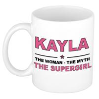 Kayla cadeau mok - Woman Myth Supergirl - naam koffiemok - 300 ml - collega - moederdag