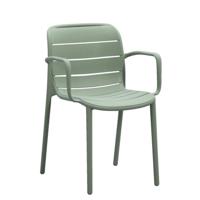 Leen Bakker - Stapelstoel Nice - /licht - Kunststof - Groen - 54x57x80 Cm