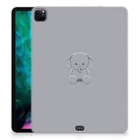 iPad Pro 12.9 (2020) | iPad Pro 12.9 (2021) Tablet Back Cover Grijs Baby Olifant