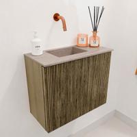 Toiletmeubel Mondiaz Joya Dlux | 50 cm | Meubelkleur Dusk | Faye wastafel Saba Wasbak Links | Zonder kraangat(en)