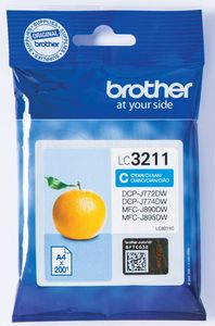 Brother LC-3211C inktcartridge Origineel Normaal rendement Cyaan