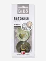Set van 2 BIBS Colour-fopspenen, maat 1 van 0 tot 6 maanden amandelgroen + kaki - thumbnail
