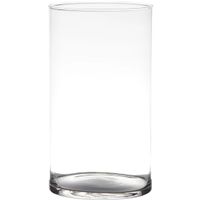 Bloemenvaas Neville - helder transparant - glas - D14 x H21 cm - thumbnail