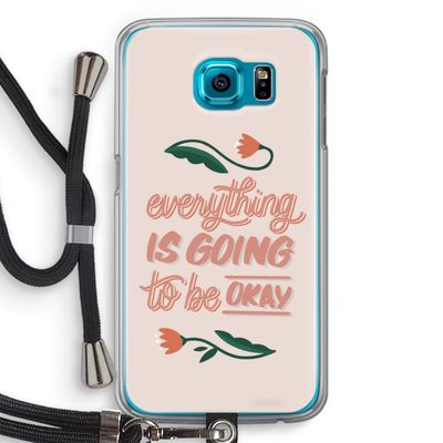 Optimistic flower girl: Samsung Galaxy S6 Transparant Hoesje met koord