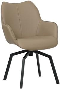 Taupe leren draaibare eetkamerstoel Magic - Toledo Leer Mocca (taupe leer)