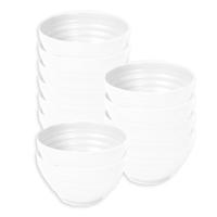 Plasticforte Soepkommen - 10x - D15 x H8 cm - wit - kunststof - onbreekbaar - servies