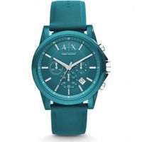 Horlogeband Armani Exchange AX1330 Rubber Turquoise 22mm