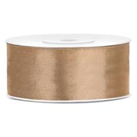 Partydeco Sierlint satijn - Goud - 2.5 cm x 25 meter - cadeaulint
