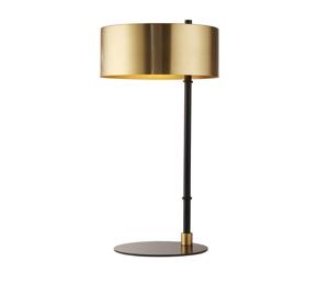 Searchlight Zwarte tafellampKnox Ø 25cm - EU20224-1GO