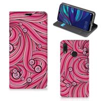 Huawei Y7 hoesje Y7 Pro (2019) | Bookcase | Swirl Pink