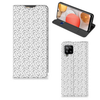 Samsung Galaxy A42 Hoesje met Magneet Stripes Dots