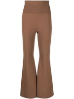 Stella McCartney pantalon évasé à taille haute - Marron