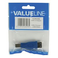 Valueline VLCP61900L tussenstuk voor kabels USB B USB A Blauw - thumbnail