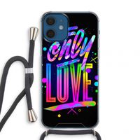 Only Love: iPhone 12 mini Transparant Hoesje met koord