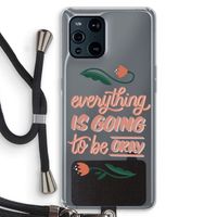 Optimistic flower girl: Oppo Find X3 Transparant Hoesje met koord
