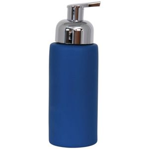 MSV Zeeppompje/dispenser Kyoto - keramiek - marine blauw - 6.5 x 18 cm - 250 ml   -