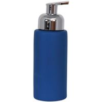 MSV Zeeppompje/dispenser Kyoto - keramiek - marine blauw - 6.5 x 18 cm - 250 ml   -