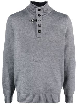 Fay pull en laine à col montant - Gris