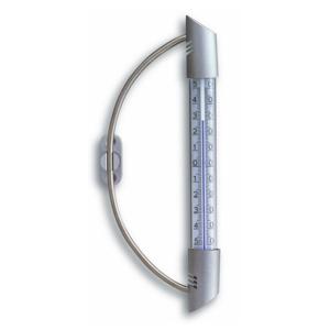 TFA Raam Thermometer - analoog - metaal/kunststof - zilver - 24 x 10 cm - buiten