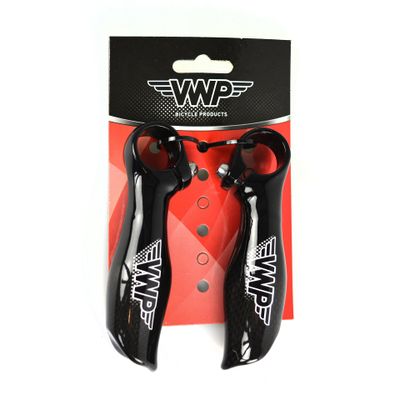 VWP bar-ends kort recht carbon/aluminium zwart
