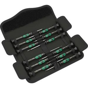 Wera K Micro-Set/12 SB 1 Schroevendraaierset Elektronica en fijnmechanica 12-delig Plat, Kruiskop Phillips, Binnen-Torx, Inbus