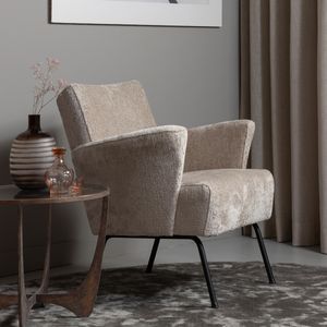 BePureHome Fauteuil 'Muse' Chenille, kleur Naturel