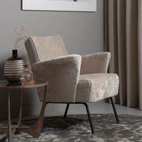 BePureHome Fauteuil 'Muse' Chenille, kleur Naturel