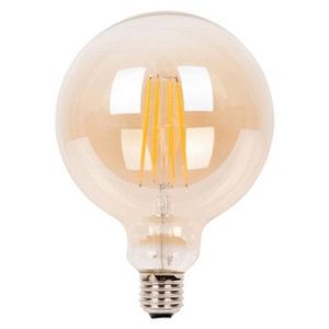 LED E27-G125 Filamentlamp 6 Watt - Dimbaar - Amber