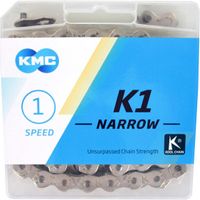 KMC Ketting 1/2-3/32 100L K1 Narrow Silver BMX/Track - thumbnail