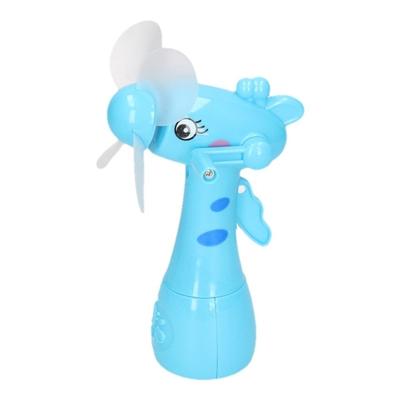 Waterspray ventilator - giraffe - blauw - voor kinderen - waterverstuiver - zomerventilator - 15 cm